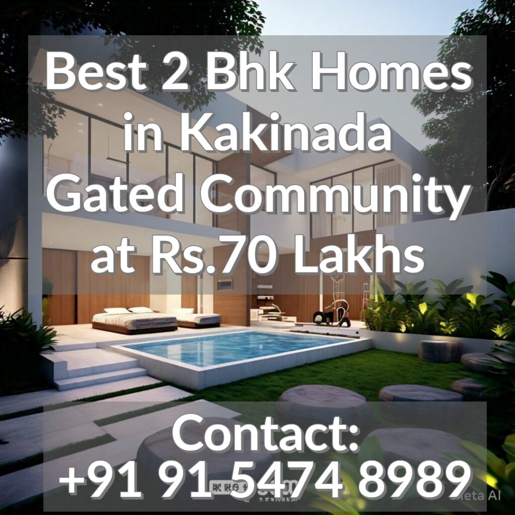 Best 2 BHK Homes in Kakinada Gated Community at Rs.70 Lakhs